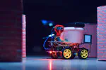 A semi autonomous fire extinguishing rover